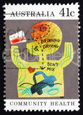 Postage stamp Australia 1990 Don?t Drink and Drive