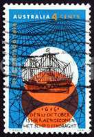 Postage stamp Australia 1966 Dutch Sailing Ship