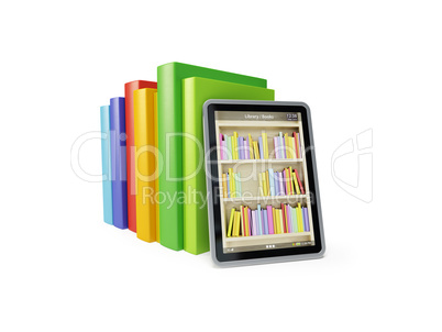 online library on the tablet