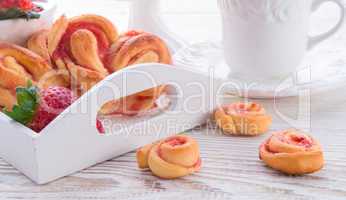 Hearts from yeast dough