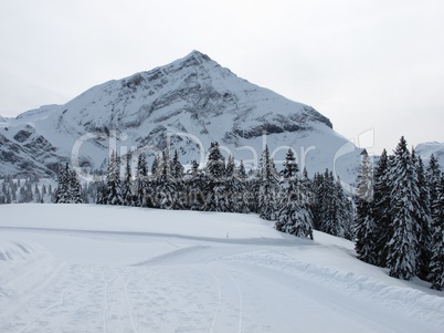 Spitzhorn in the winter, Bernese Oberland