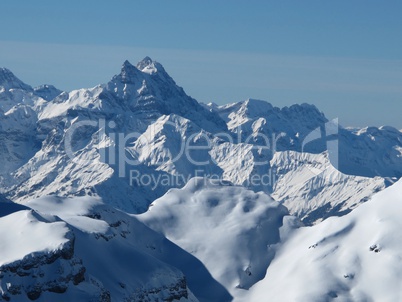 View from Glacier De Diablerets, Mt  Blanc