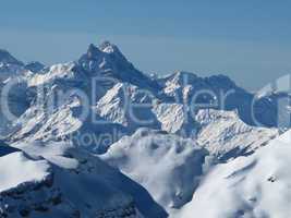 View from Glacier De Diablerets, Mt  Blanc