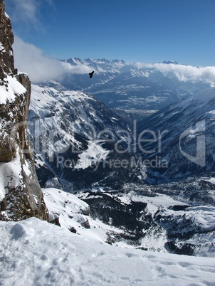 View from Glacier de Diablerets, Derborence