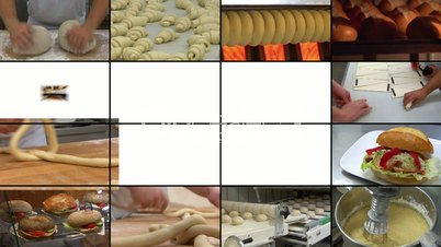 bakery bread montage animated on white 10866