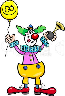 funny clown cartoon illustration