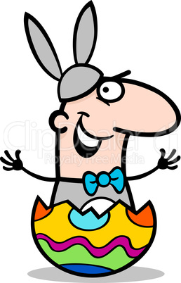 man in easter bunny costume cartoon