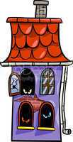 haunted house cartoon illustration