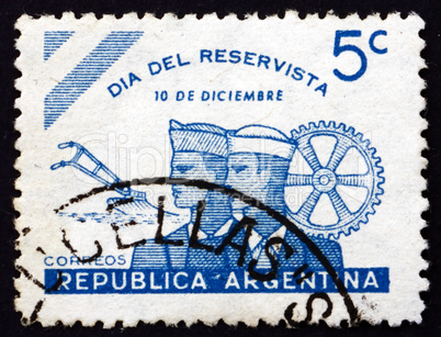 Postage stamp Argentina 1944 Day of the Reservists