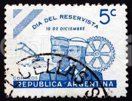 Postage stamp Argentina 1944 Day of the Reservists