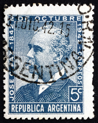 Postage stamp Argentina 1942 Jose Clemente Paz, Statesman