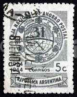Postage stamp Argentina 1944 Allegory of Savings