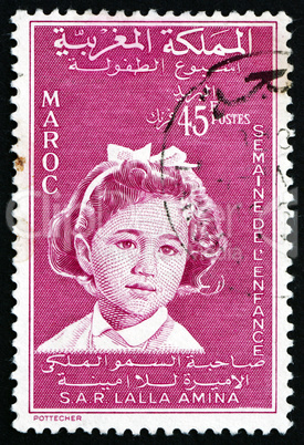 Postage stamp Morocco 1959 Princess Lalla Amina