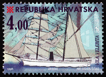 Postage stamp Croatia 1998 Training Ship, Villa Velebita