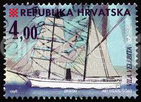 Postage stamp Croatia 1998 Training Ship, Villa Velebita