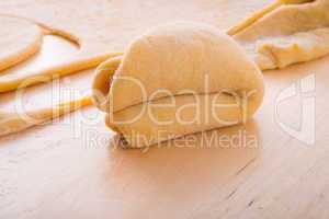 Hearts from yeast dough