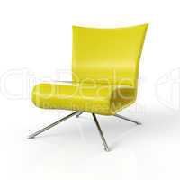 Moderner Sessel isoliert - Gelb