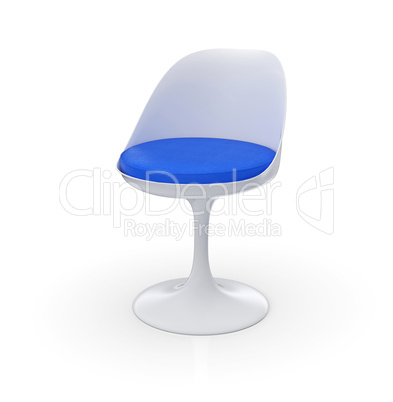 Retro Design Stuhl - Blau Weiß