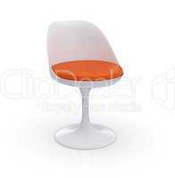 Futuristischer Stuhl - Weiß Orange