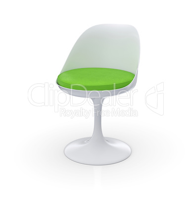 Retro Design Stuhl - Grün Weiß