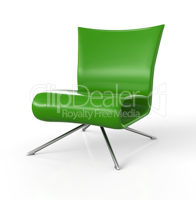 Moderner Sessel isoliert - Grün