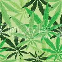 Wallpaper with green leavs of cannabis