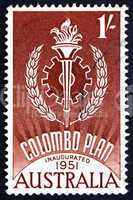 Postage stamp Australia 1961 Colombo Plan Emblem