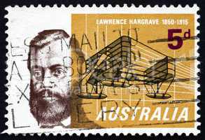 Postage stamp Australia 1965 Lawrence Hargrave, Aviation Pioneer