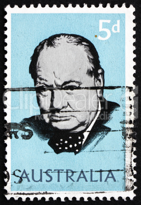 Postage stamp Australia 1965 Sir Winston Spencer Churchill