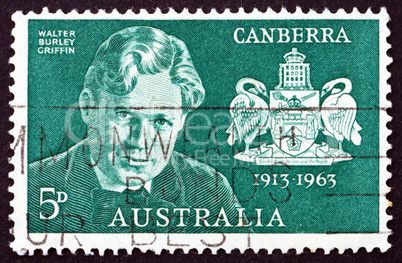 Postage stamp Australia 1963 Walter Burley Griffin, American Arc