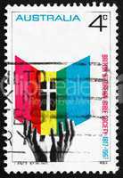 Postage stamp Australia 1966 Hands Reaching for Bible