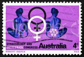 Postage stamp Australia 1967 Seated Women, Female Symbol