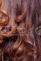 Background of wavy auburn hair