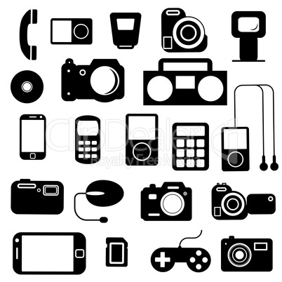 Icon  with  electronic gadgets. Vector illustration.