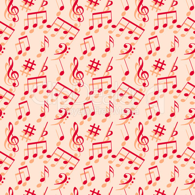 Music notes. Seamless wallpaper.