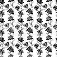 Beautiful  seamless wallpaper with rose flowers, vector illustra