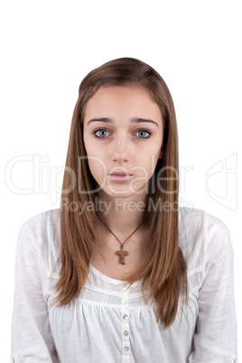 Portrait of a young teenage girl - photo for the ID