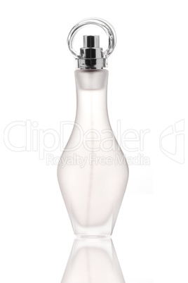 Elegant female perfume, isolated on white