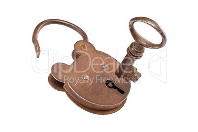 Key And Lock (With Clipping Path)