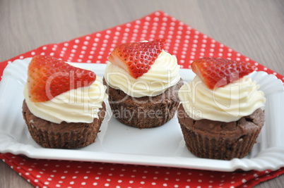 Erdbeer Schokoladen Cupcakes