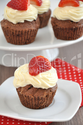 Erdbeer Schokoladen Cupcakes