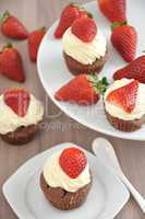 Erdbeer Schokoladen Cupcakes