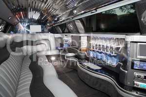 Luxurious limousine interior