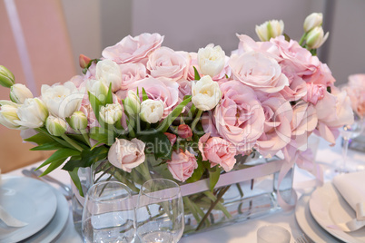 detail of a wedding dinner setting