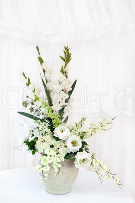 white flower bouquet in a vase