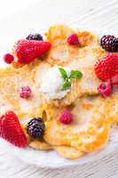 Pancake. Crepes With Berries