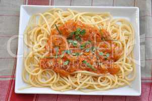 Spaghetti mit Sauce