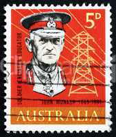 postage stamp australia 1965 general sir john monash
