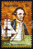 postage stamp australia 1970 captain james cook and endeavour
