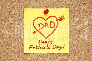 Happy Fathers Day Sticky Note